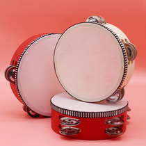 Tambourine Kindergarten teacher uses childrens hands to clap drums rattle small and large musical instruments tambourines Xinjiang dance exam handbells