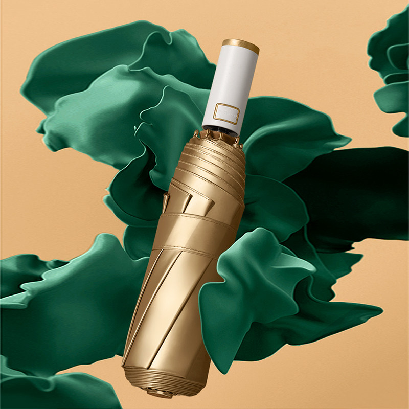 MRS titanium alloy automatic umbrella women's sunny and rainy dual-use sunscreen sunscreen anti-UV sunshade umbrella folding windproof