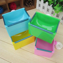 Rabbit supplies pet food basin hanging fixed food bowl hamster guinea pig chinchilla food box anti-gnawing and anti-tipping