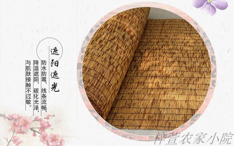 Cacbonat trang trí cây lau màn bóng màn trập bếp rèm cửa rơm retro mat phân vùng tùy chỉnh rèm miễn phí vận chuyển - Phụ kiện rèm cửa móc sắt treo rèm cửa