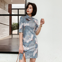 Heming cheongsam autumn and winter girl long sleeve young eroded bone warlord Lady little retro Chinese dress