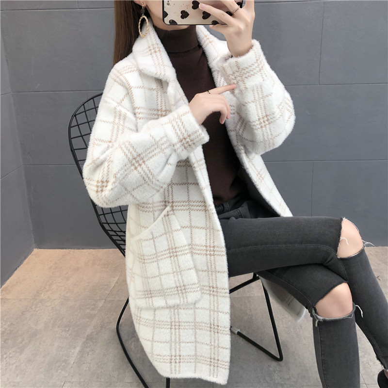 Autumn and Winter New Cardigan Mink Velvet Mid-Length Coat for Women 2026 Korean Style Loose Thickened Stylish Ladies' Jacket