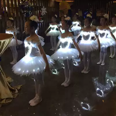 Luminous ballet dress costume professional adult sling dress children's Little Swan sequin Starlight performance suit