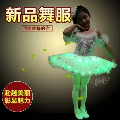Children's tutu luminous performance suit Spring ballet performance suit Adult LED fluorescent princess dress girl