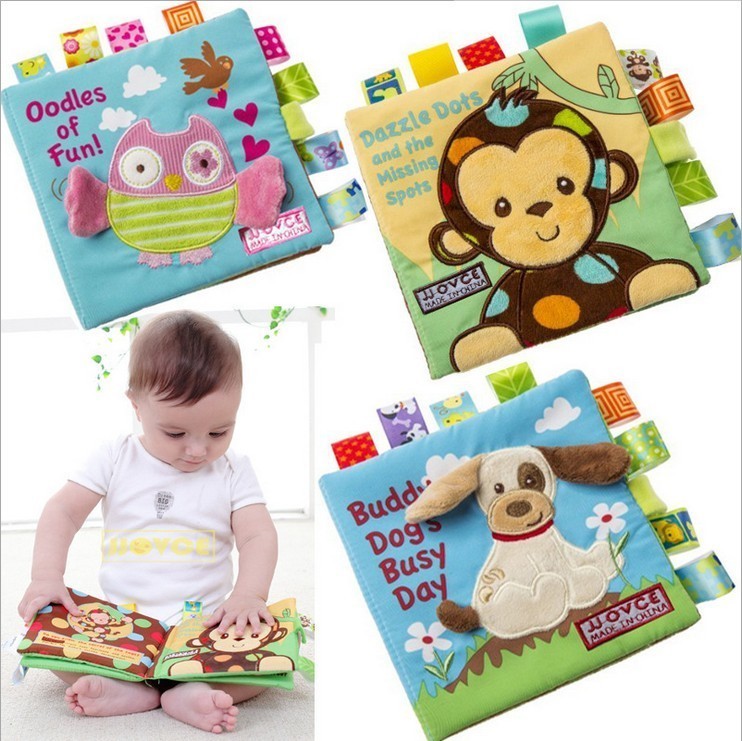 Baby animal embroidered cloth book Puzzle Book Stand Body Tear no Rotten Cloth Book Baby With Loud Paper BB Instrumental Sound Paper Toy