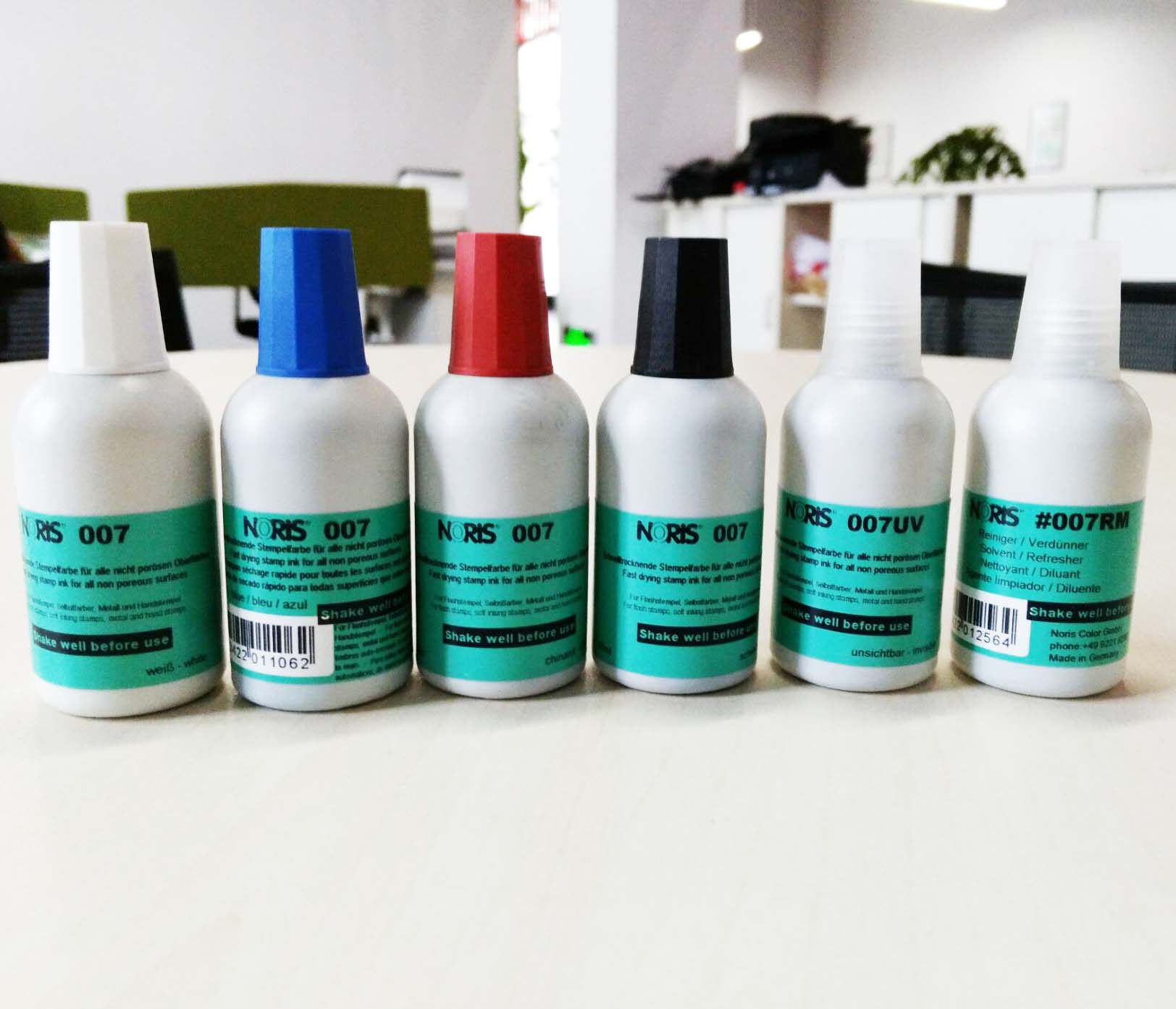 Imported NORIS Quick Dry Metal Not to extinguish Inprint Oil Volatilization Slow Applicable to Back Ink Seal High Efficiency 30ml