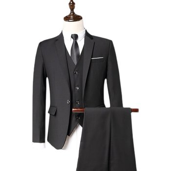 Suit suit men's business slim suit jacket casual professional dress interview groom best man wedding ພາກຮຽນ spring