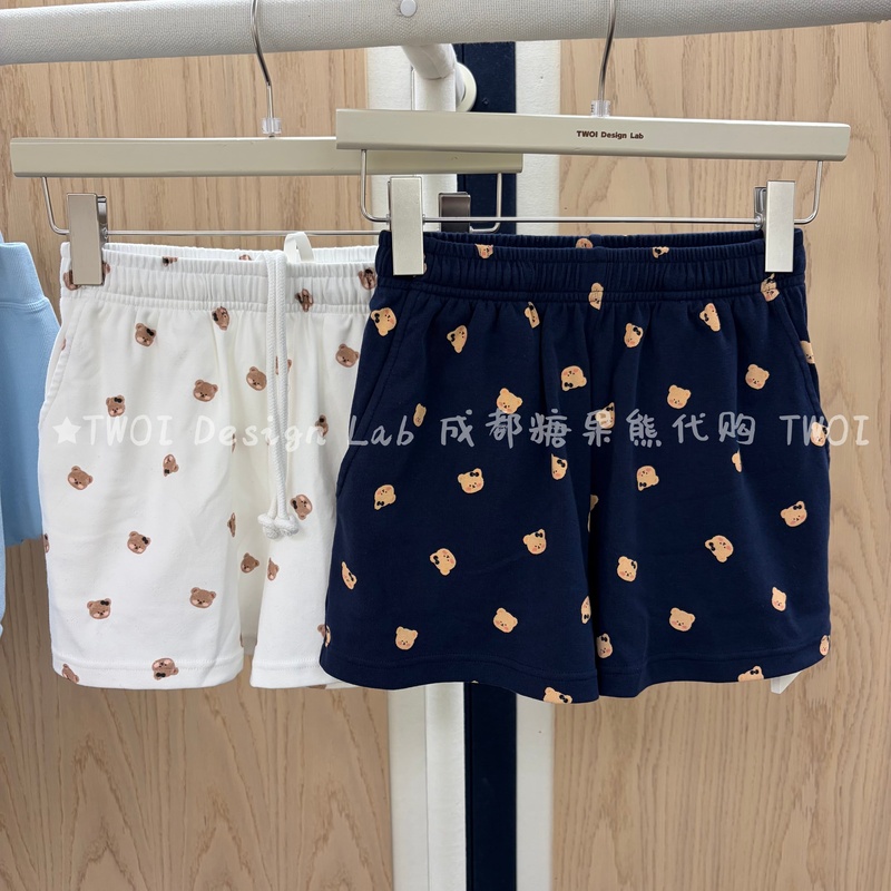 Twoi Design Lab Bear Print Stretch Cotton Shorts 3778+3960 Twoi Design Lab Bear Print Stretch Cotton Shorts 3778+3960