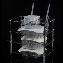 Multi-layer superimposed transparent acrylic router rack power amplifier sound box rack router display remote control frame
