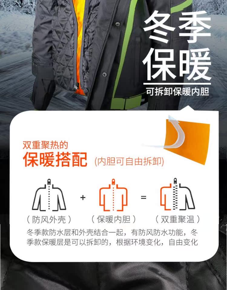 Mùa hè xe máy Jersey phù hợp với quần áo nam bốn mùa chống vỡ ấm áp không thấm nước phụ nữ đua xe - Xe máy Rider thiết bị găng tay da đi xe máy