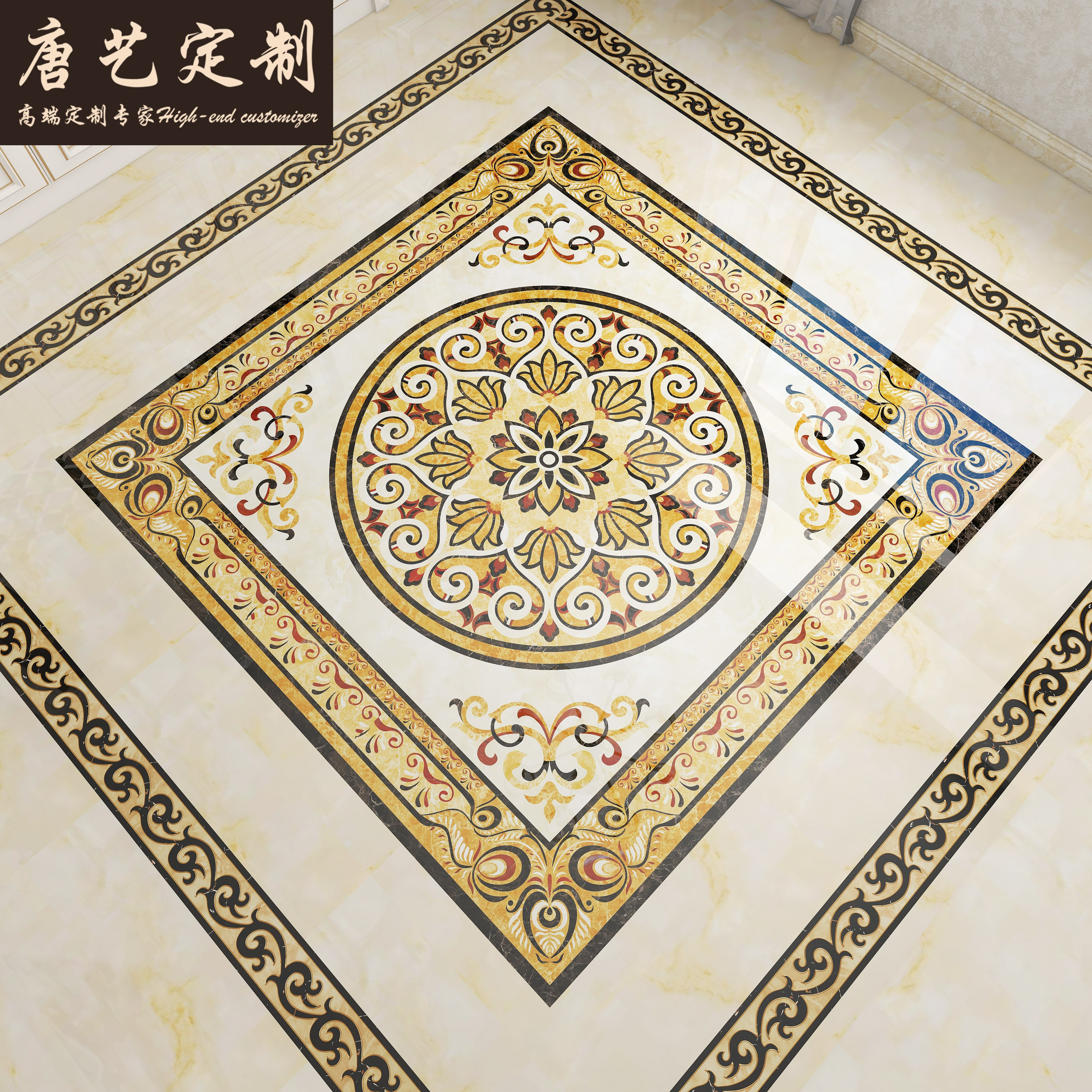 欧式拼花地砖800x800,微晶石客厅餐厅造型拼图砖入户地拼花瓷砖有什么特别之处?-抛晶砖-淘宝好物网