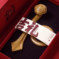 Green sandalwood cassock robe hook ancestral robe wooden buckle hook ring