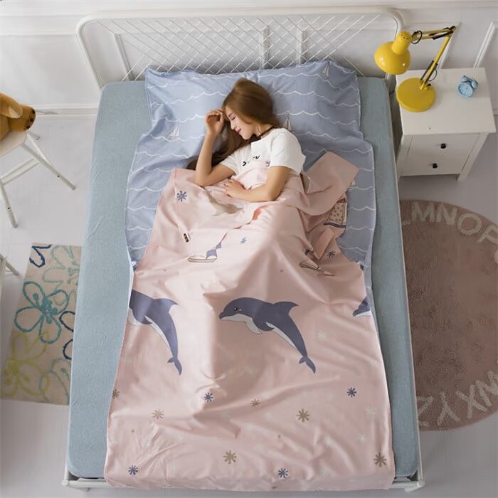 Feiyuan cotton du lịch khách sạn túi ngủ bẩn người lớn du lịch kinh doanh bông siêu nhẹ cầm tay trong nhà đôi túi ngủ cho bé sơ sinh