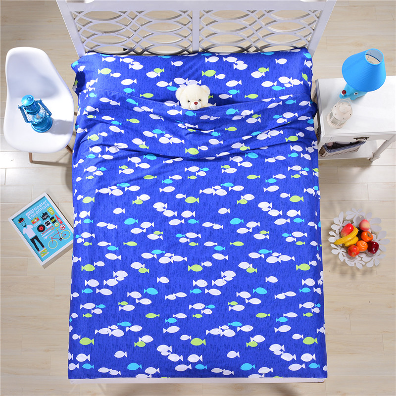 Siêu nhẹ xách tay cotton du lịch túi ngủ khách sạn khách sạn bẩn bẩn chống bẩn cotton túi ngủ đôi mở rộng tấm vệ sinh