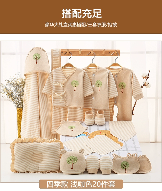 Bộ quần áo sơ sinh cotton cho bé sơ sinh 0-3 tháng 6 mùa xuân hè thu cho bé sơ sinh