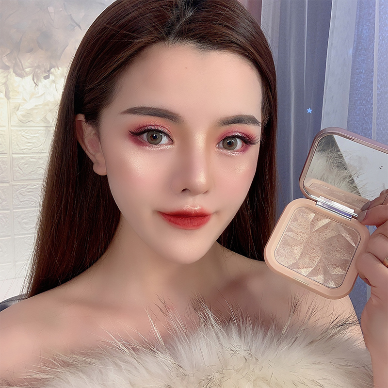 Mashed potatoes high-disc glitter face brightening nose shadow fairy ginger fine glitter diamond three-dimensional repairing powder flat price