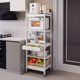 Kitchen microwave oven multi-layer storage rack