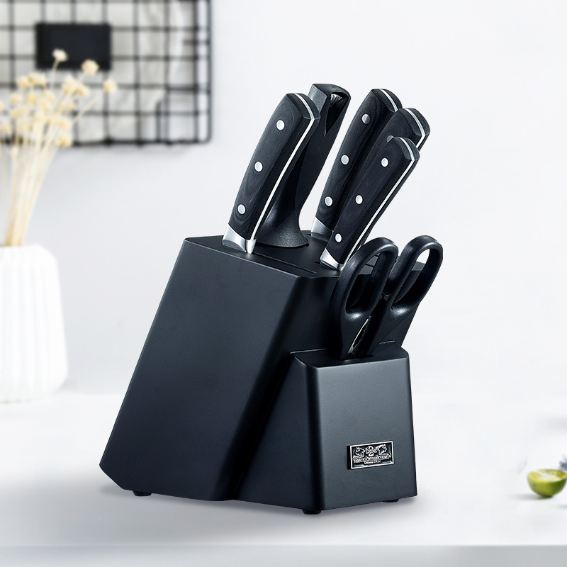 French Saibadi Dunkirk series German steel kitchen knife ultra-fast sharp kitchen knife set combination seven-piece set