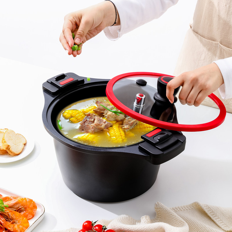 24cm micro pressure stockpot without pan large capacity domestic food grade saucepan low pressure pan ceramic explosion proof fast cooked energy saving
