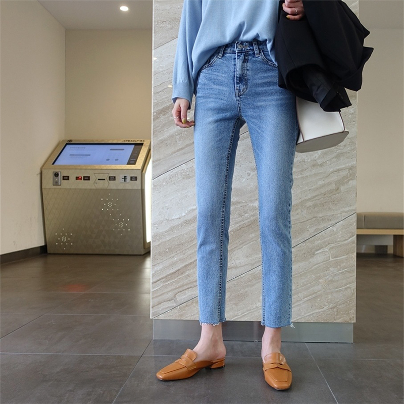 Jeans Woman 2020 Spring Dress New Loose Color Slim Color High Waist Wide Leg 80% Small Subs 90% Straight Fit Pants