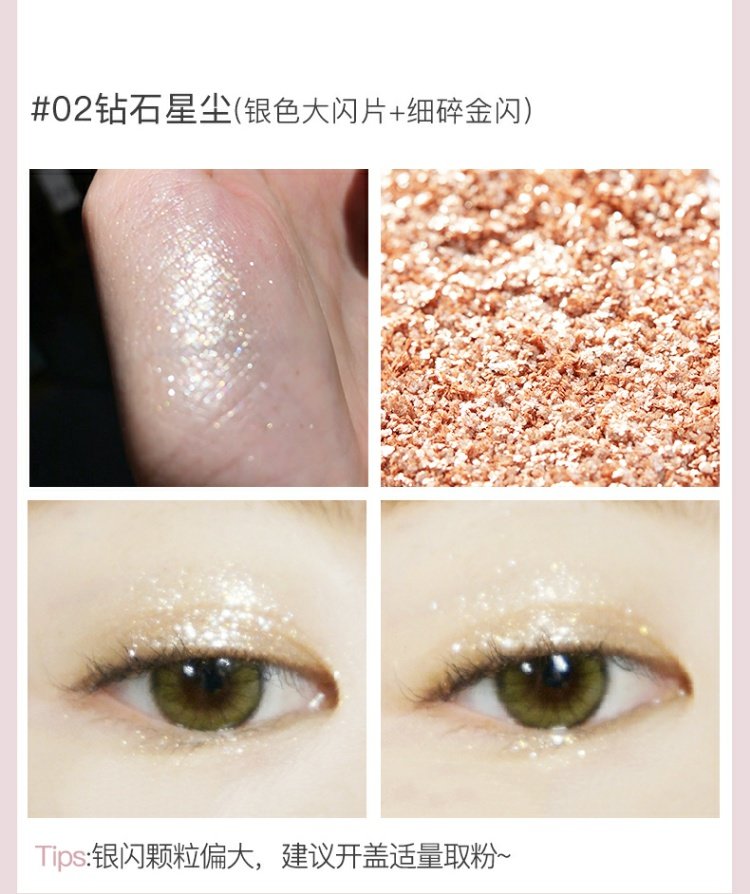 Judydoll Tangerine Shining Crystal Eyeshadow Powder Starlight 03 Koi Ji Body nổi bật Diamond Stardust Sticker - Bóng mắt phấn mắt maybelline