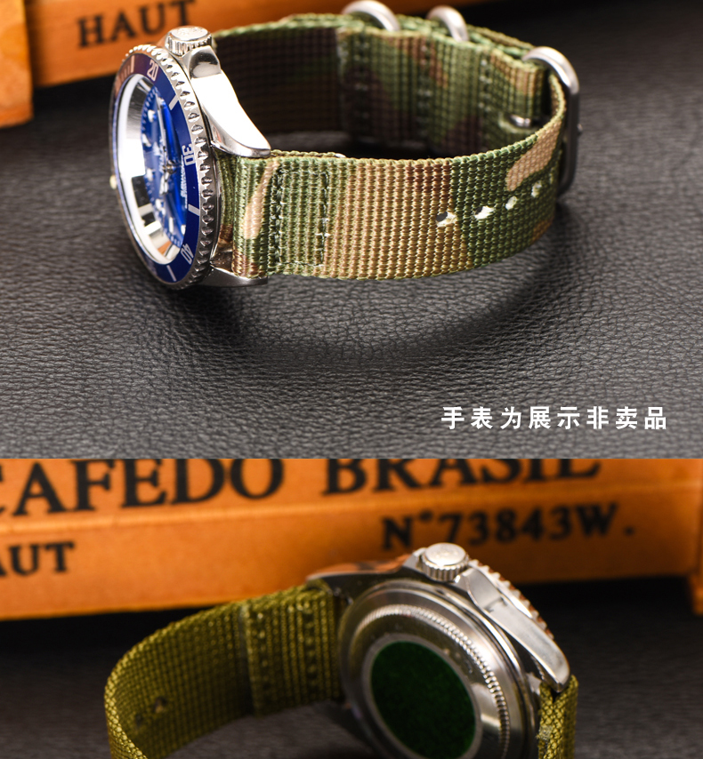 72H出貨 佳明 Garmin Vivoactive 3 HR 手錶帶 尼龍迷彩 替換腕帶 20MM接頭 透氣帆布