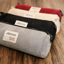 Net Red Pen Bag Women Ins Canvas Pen Bag Female Brief About Little Fresher College Student Stationery Bag Female Junior High School Stationery Man