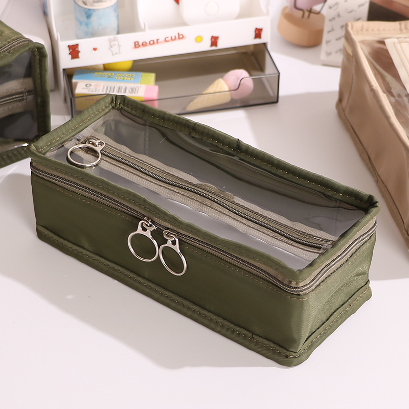 Original transparent pencil case large-capacity exam pencil case niche unpopular simple stationery box ins high-value students