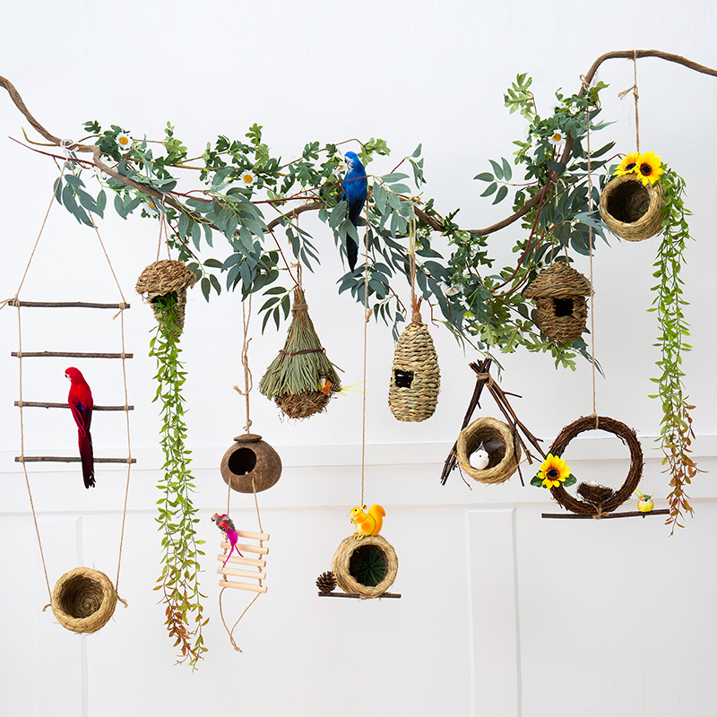 Kindergarten Hanging accessories Ring Creation Environment Placement Material Creative Bird Nest Bird Nest Sen Fields Garden Wall Decoration Hanging Accessories