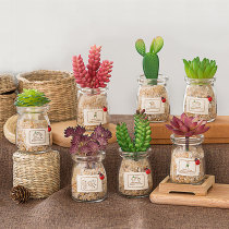 Nordic ins Wind potted green plant indoor living room creative fleshy small bonsai ornaments simulation plant decoration decoration