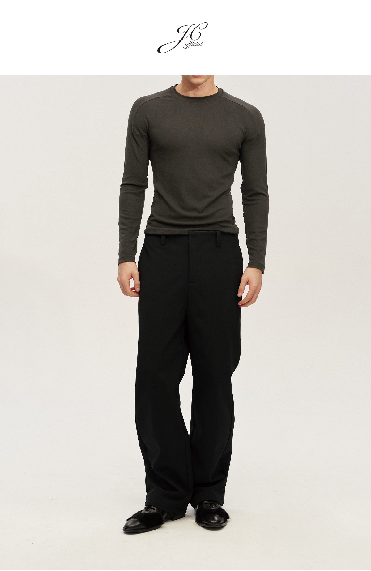 JCAESAR Straight-Leg Plaid Dress Pants