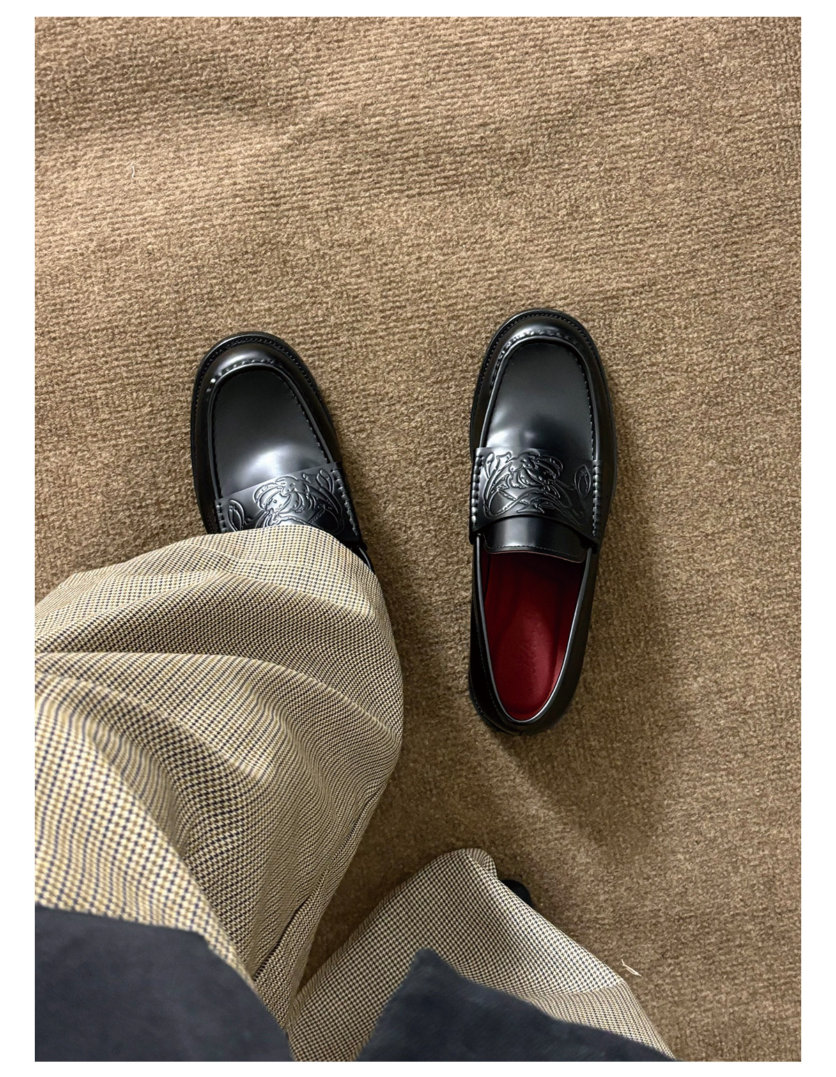 JCAESAR Vampire Square-Toe Leather Loafer