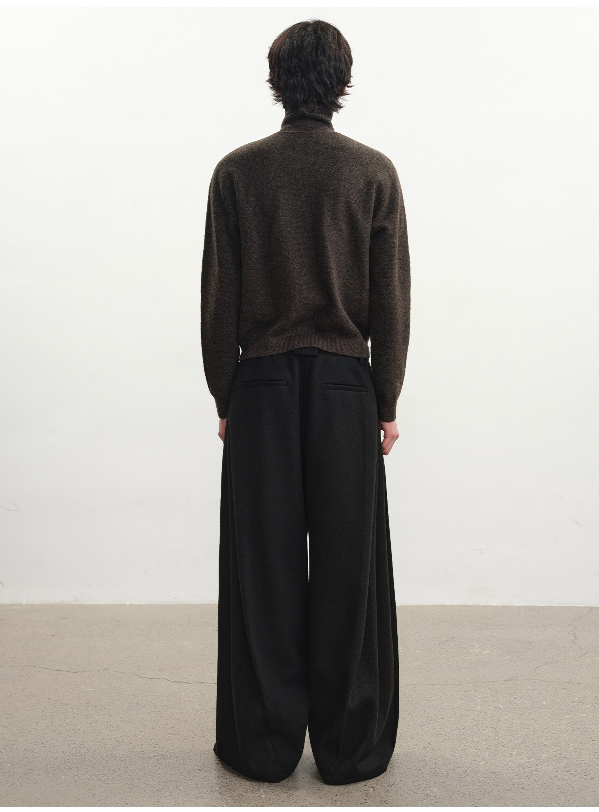 JCAESAR Heathered Wool-Blend Cardigan