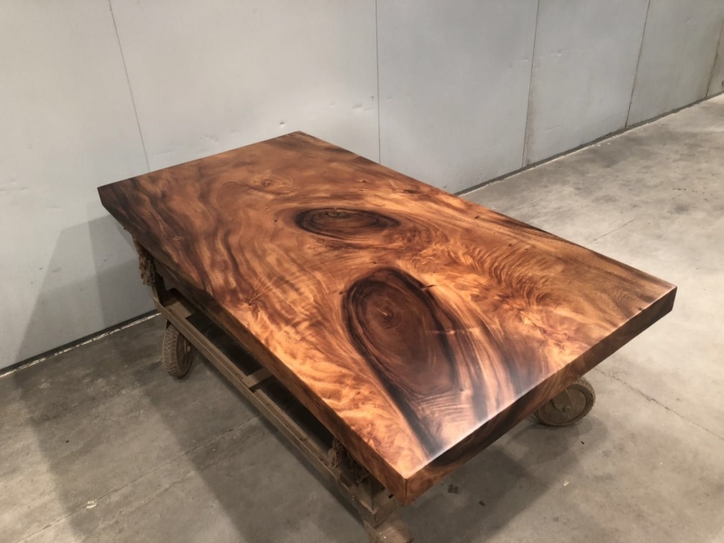South American Walnuts Wood Large Plate Log Tea Table Table Solid Wood Office Meeting Table Desk Creativity 160-83-6 5