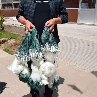 Three-layer nylon fishing net, adhesive mesh, mesh, mesh, 2 fingers, 5 fingers, 6 fingers, two meters high, 60 meters long, two-finger double mesh pocket