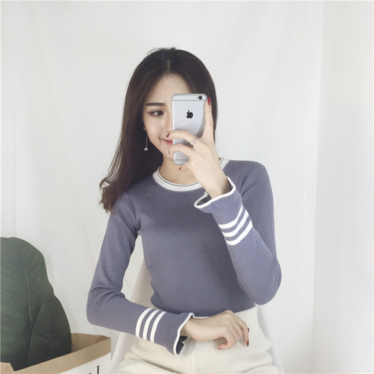 Áo dệt kim nữ dài tay phần mỏng mùa thu 2018 mới dành cho sinh viên Hàn Quốc áo len mỏng lửng trùm đầu áo nữ đẹp
