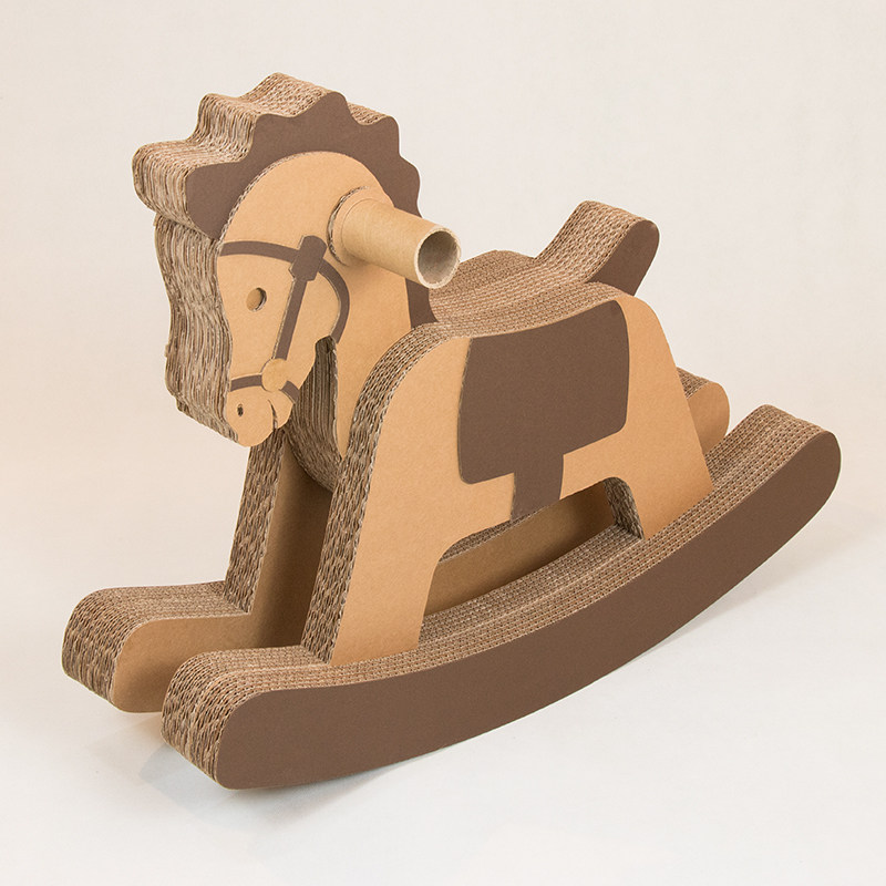 Paper unlimited corrugated paper thickened rocking horse Trojan children rocking horse toddler toys baby children birthday gift