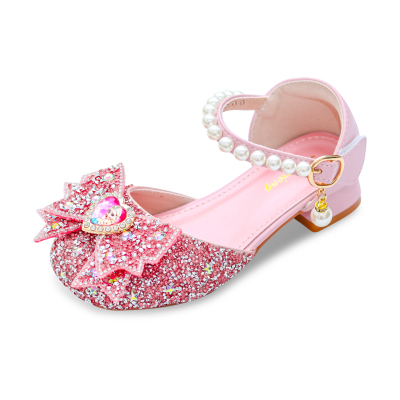 High Heel Elsa New Arrival Dance Children's Leather Shoes — 1