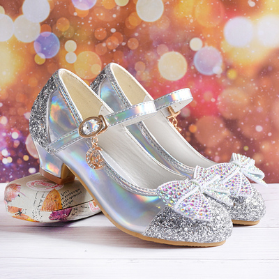 High Heel Elsa New Arrival Dance Children's Leather Shoes — 8