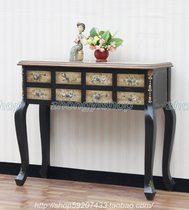 European furniture hand-painted furniture Jinbo furniture hand-painted eight bucket table porch cabinet display cabinet porch table desk