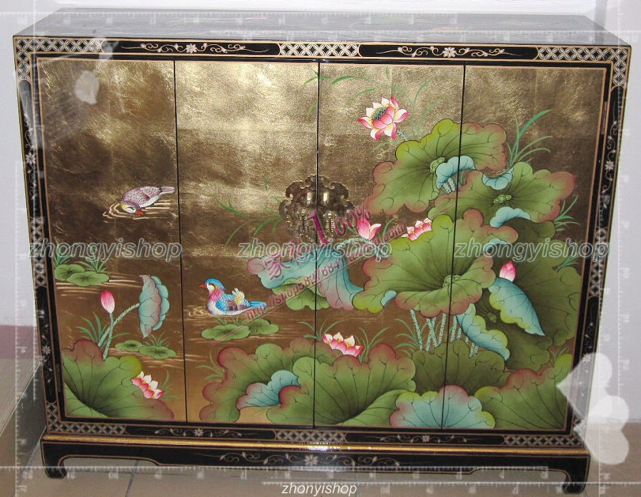 Export furniture Ming and Qing furniture four-door shoe cabinet Golden Po Locker