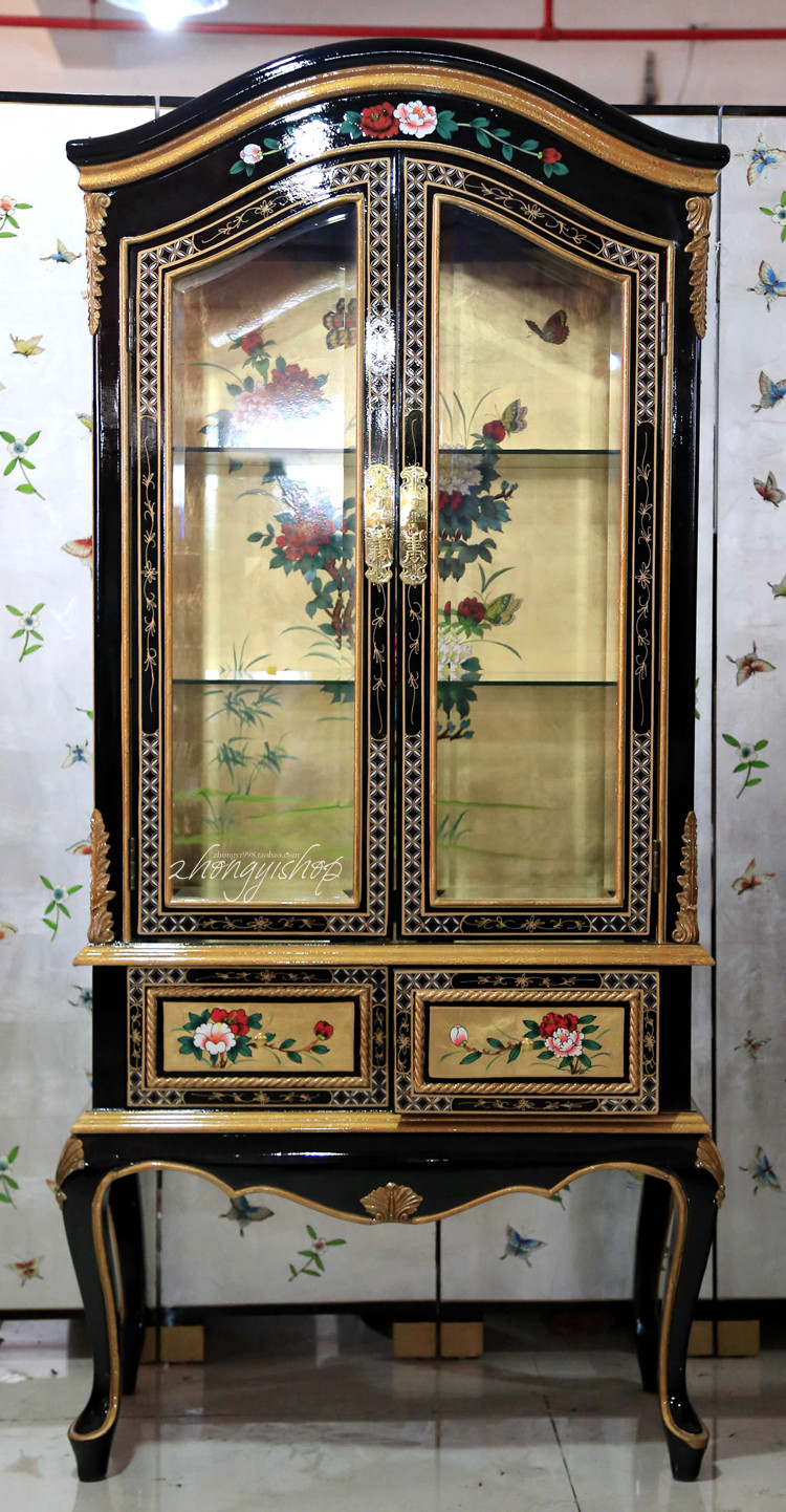 Traditional Chinese furniture classical furniture antique furniture wine cabinet display cabinet meSide meal glass cabinet