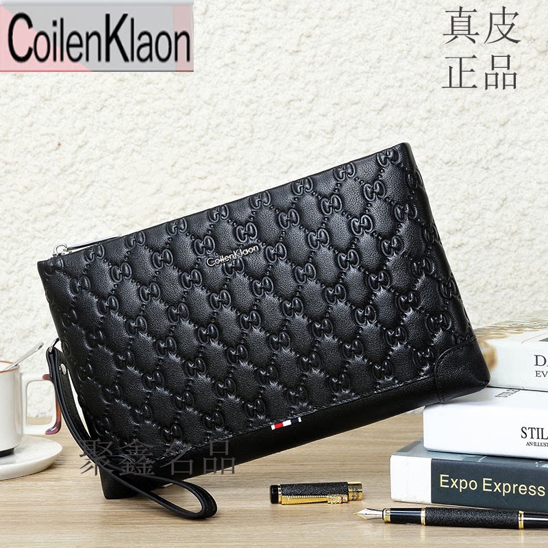 Coilen Klaon Leather Wallet Long Edition Clutch Leather Envelope Bag Youth Clutch Bag Clip Bag Hand Handle Bag Trendy