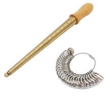 0-13 Meido set wooden handle copper ring measuring rod beauty ring measuring beauty ring