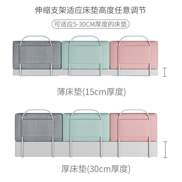 Baby soft bag baffle single side baby bed guardrail bed stall crib ເພີ່ມຂຶ້ນ rail ຕຽງ no punching ຮົ້ວຕຽງ