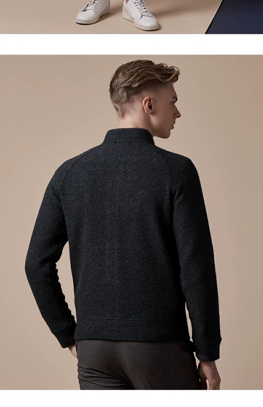 Áo len nam chính hãng hisys hazzys 2018 mới thời trang áo len ngắn đan áo len - Cardigan