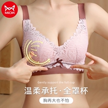 Cat People Underwear Women Summer Breathable Thin Cups Fashion Teenage Bra Poly up Totless steel ring comfort U-type back