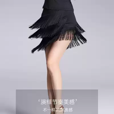 Latin dance costume female adult summer new tassel skirt Latin dance skirt skirt skirt chakacha dance practice skirt