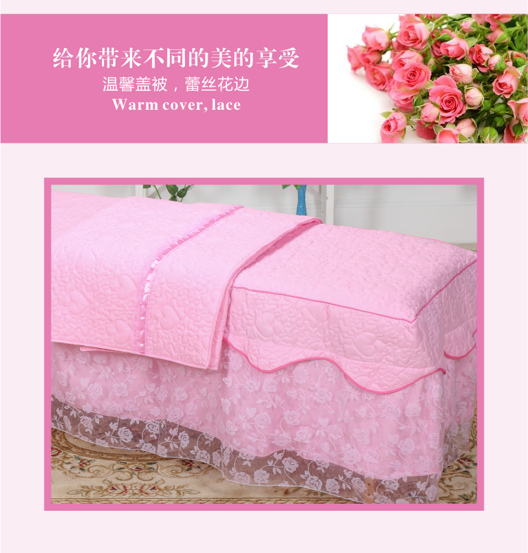 Gấp giường massage trị liệu sắc đẹp massage giường di giường nhiệt điều trị giường giường xăm ren bedspread - Trang bị tấm mẫu ga trải giường spa