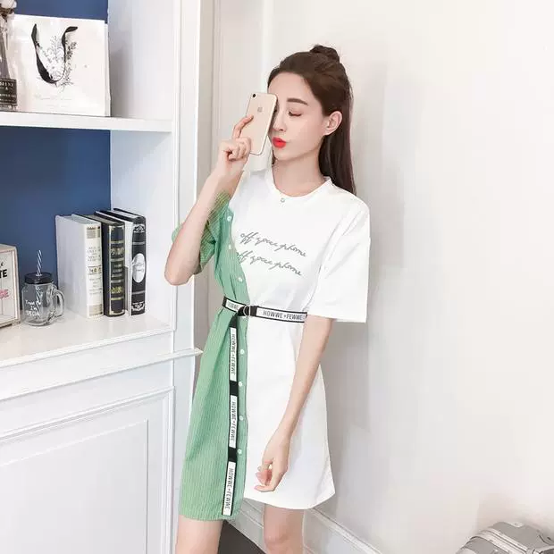 Shorty 150cm155 với mùa hè nhỏ nhắn với váy sọc thời trang cao cấp siêu đẹp ngọt ngào thủy triều - váy đầm